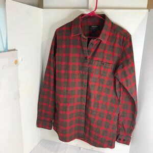 Filson Red and Gray Plaid Button Down Shirt